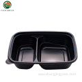 Disposable Food Grade 2 Compartments Clear Lunch Containers